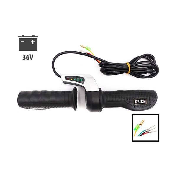 Poignée Accelerateur Draisienne 36V Indicateur Batterie