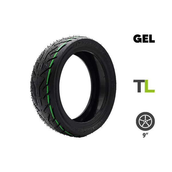 Pneu tubeless 9x2.50-6 CST + gel anti crevaison Nami Stellar