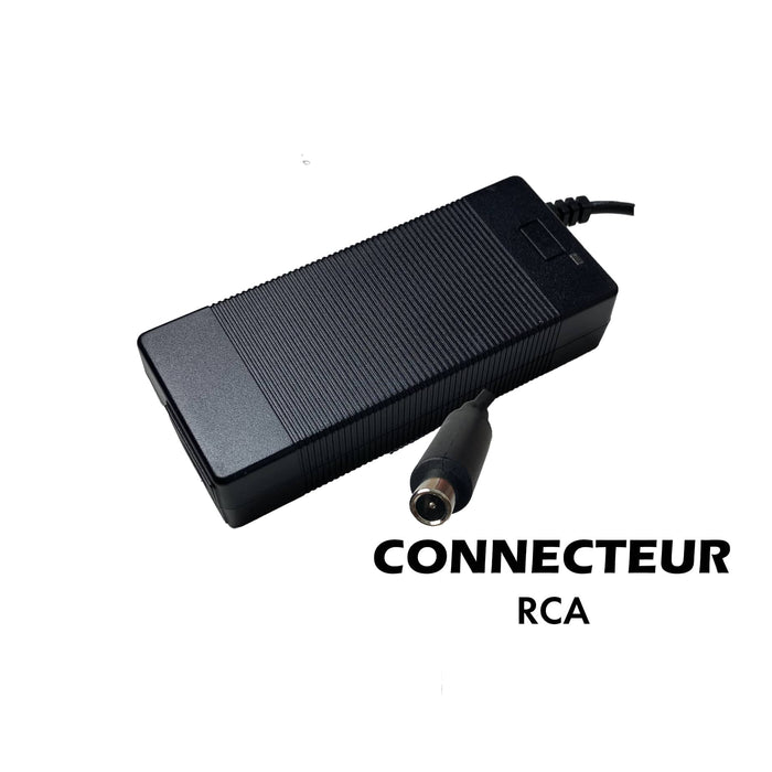 PACK Chargeur 48V ➡️ 54.6V / 2A (connecteur RCA) PACK Chargeur 48V ➡️ 54.6V / 2A (connecteur RCA)