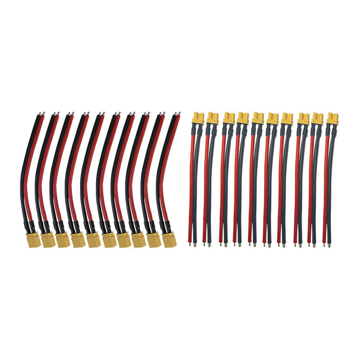 Pack Prises XT30 Avec Cables X10 males + X10 femelles Pack Prises XT30 Avec Cables X10 males + X10 femelles