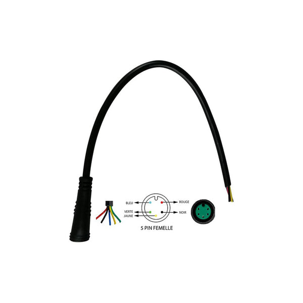 Connecteur étanche 5 pins femelle