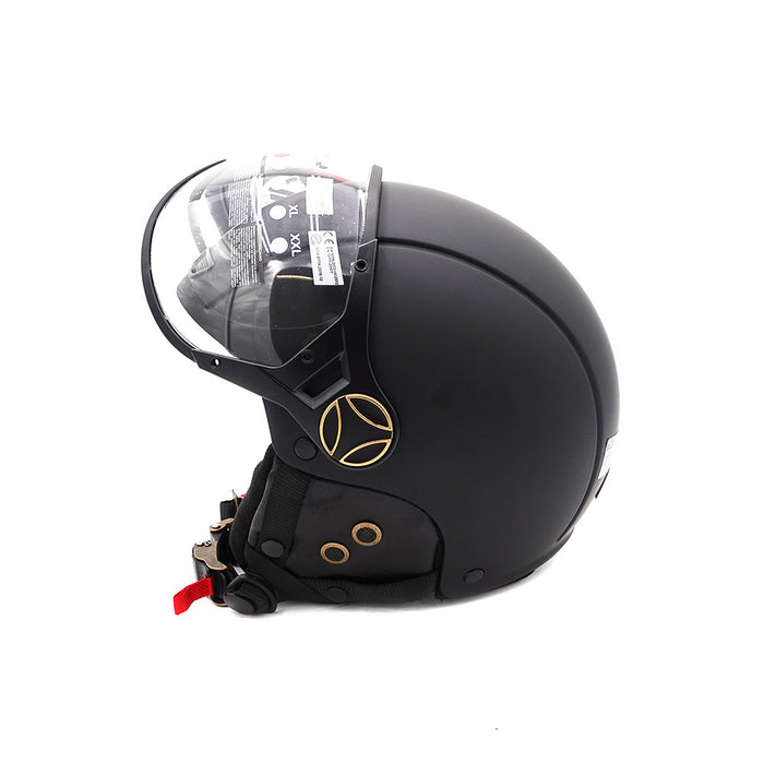 Casque JET  noir mat (taille XS à XXL) (XS)