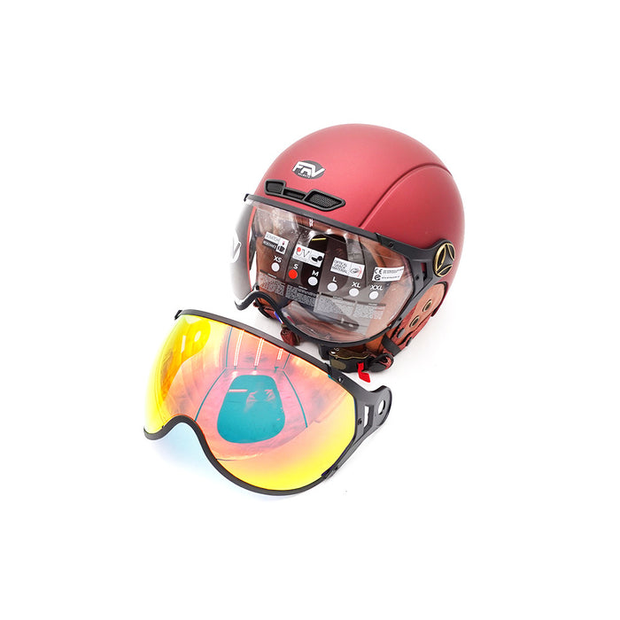 Casque JET FRV bordeaux mat (taille XS à XXL) (XL)