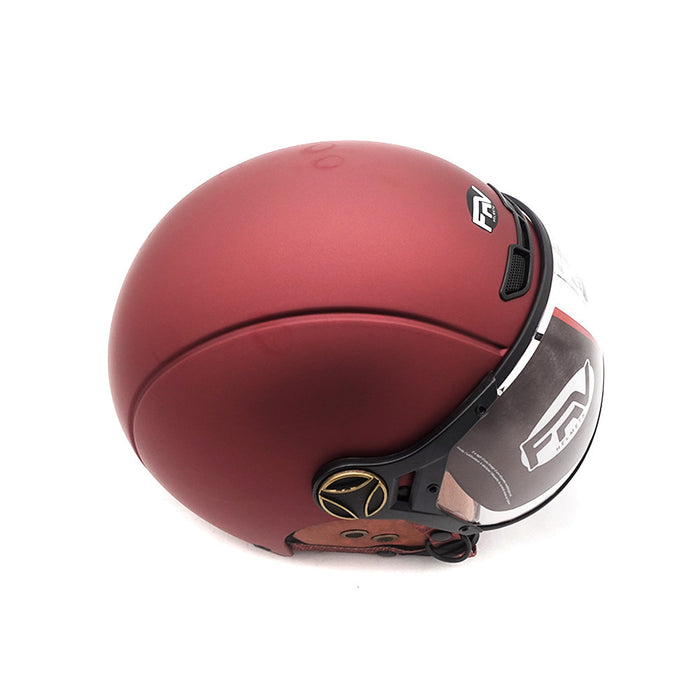 Casque JET  bordeaux mat (taille XS à XXL) (XS)