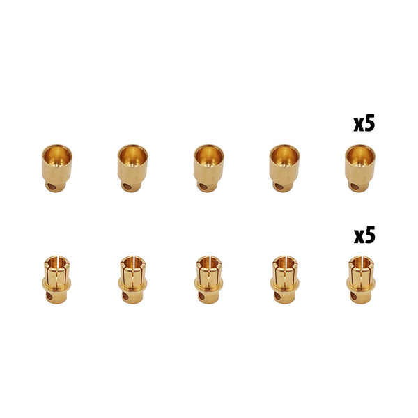 Connecteurs banane 8mm x10 pcs (5 male + 5 femelles)