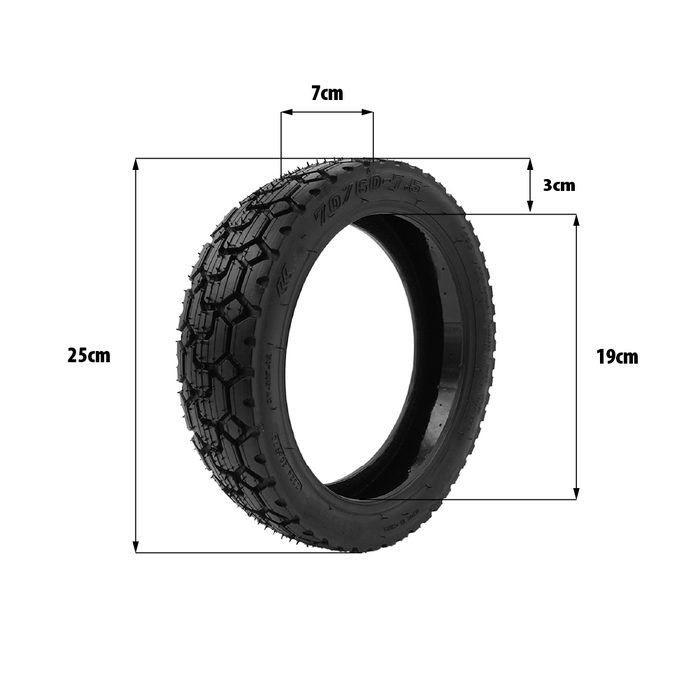 Pneu 70/60-7,5 Ninebot ZT3 Pro + gel anticrevaison