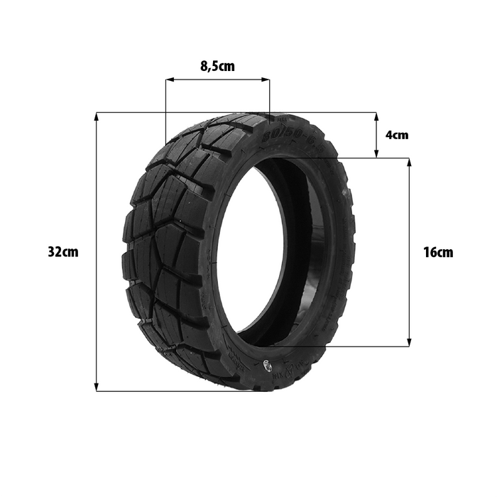Pneu 80/50-6,5 tubeless + gel anticrevaison Dualtron Victor 2025 (10x3-6.5)