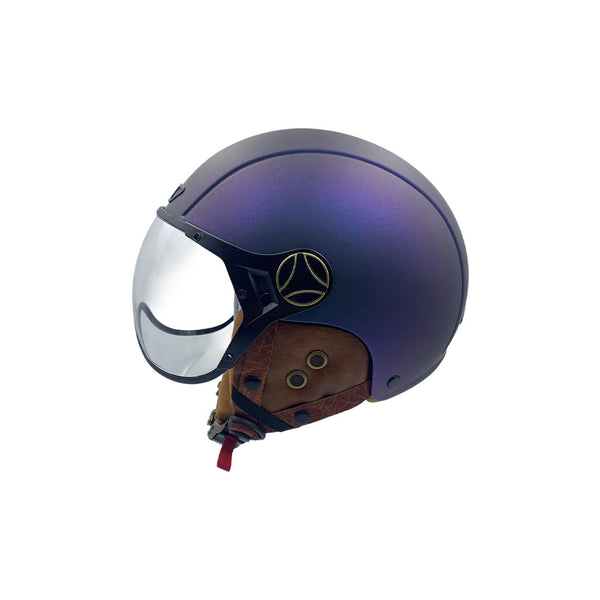 Casque JET  bleu mat caméléon (taille XS à XXL)