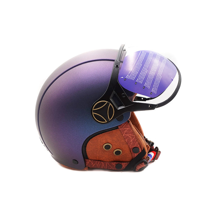 Casque JET  bleu mat caméléon (taille XS à XXL) (XS)