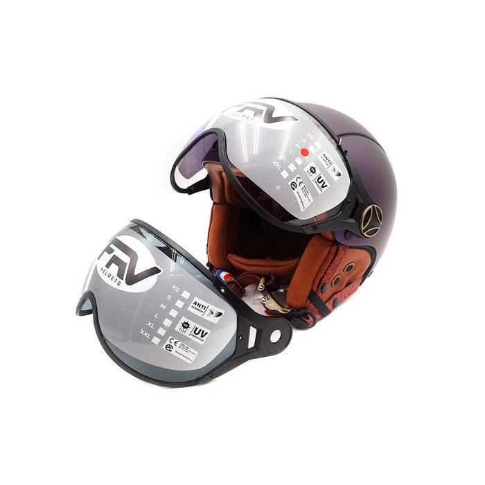 Casque JET  bleu mat caméléon (taille XS à XXL) (M)