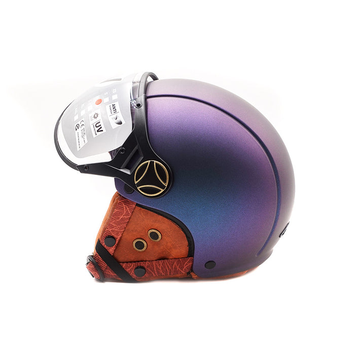 Casque JET  bleu mat caméléon (taille XS à XXL)