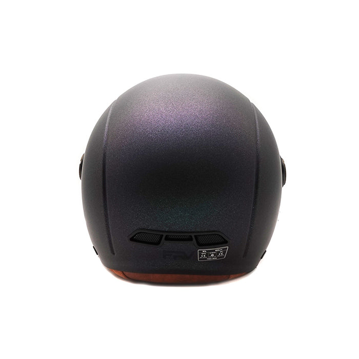 Casque JET  vert mat caméléon (taille XS à XXL)