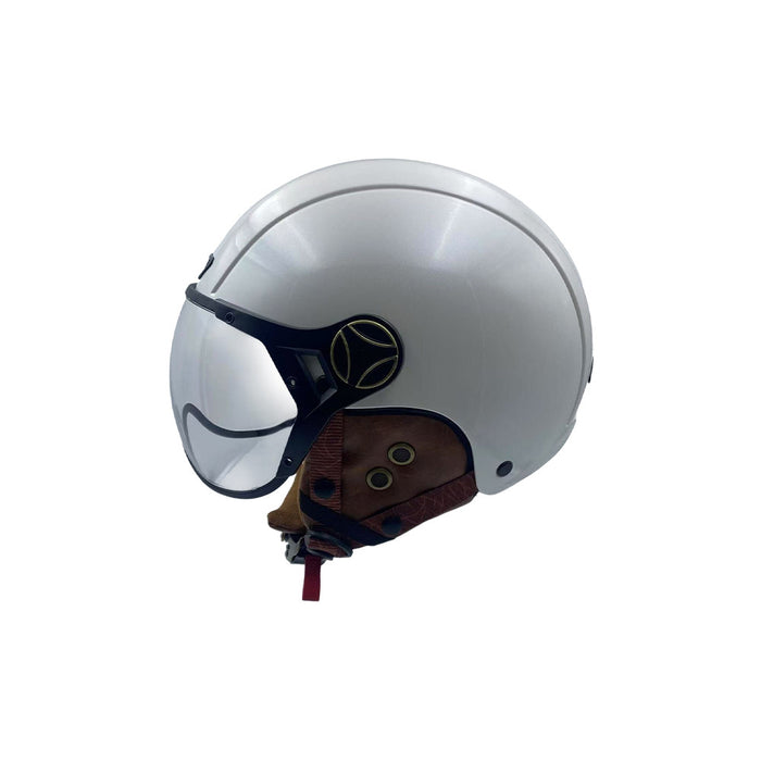 Casque JET  blanc brillant (taille XS à XXL)