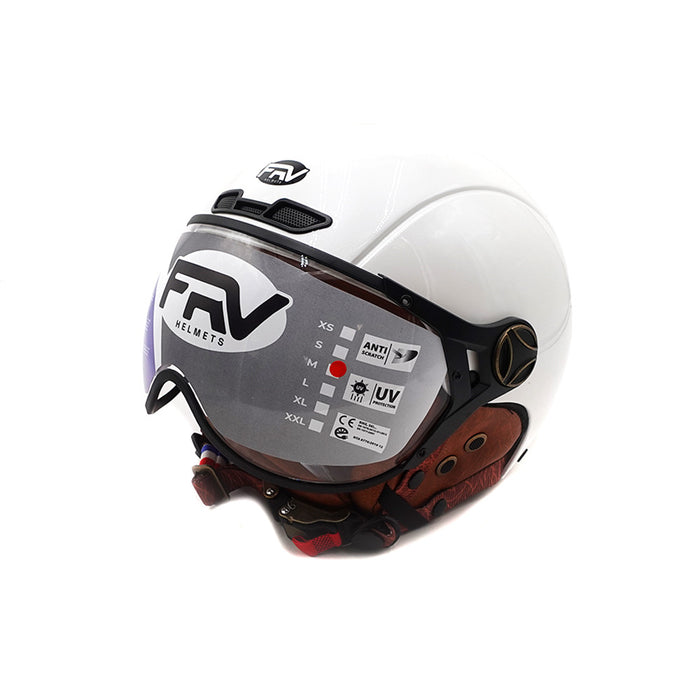 Casque JET  blanc brillant (taille XS à XXL) (XXL)