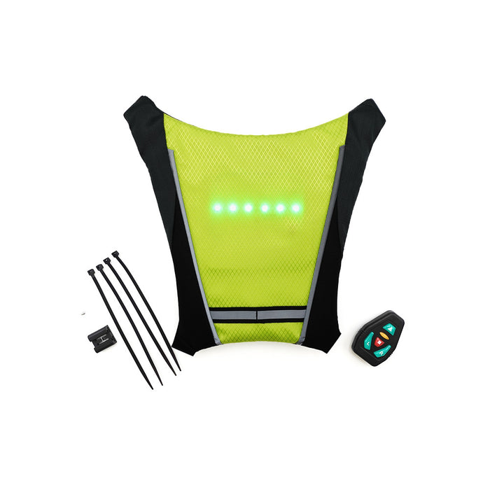 Gilet signaletique LED avec telecommande couleur jaune