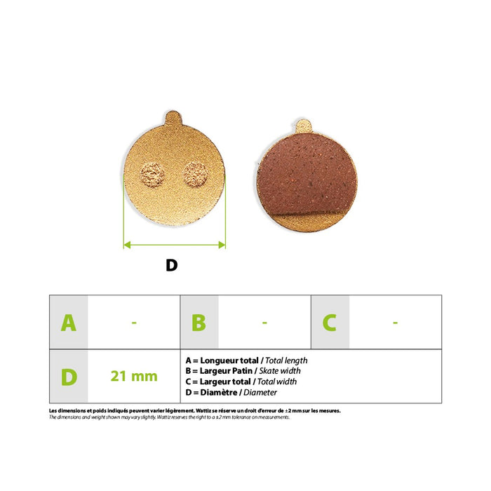 Plaquette de frein Kaabo Skywalker E-cross Pro Smartgyro metalliques