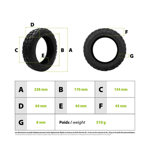 Pneu 10x2.50-6.1