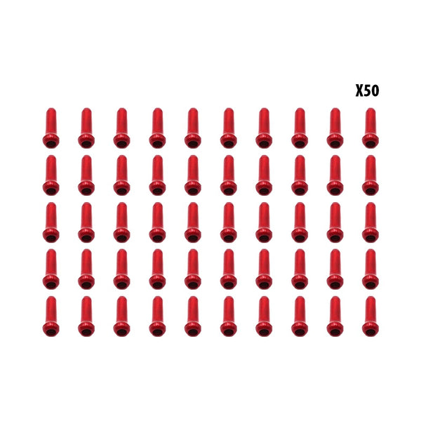 Arrets de cables rouge x50 pcs