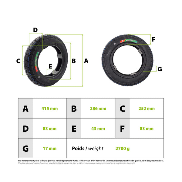 Pneu Scooter 3.50-10 Tubeless