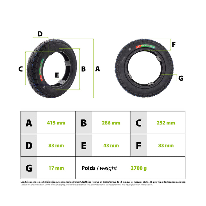 Pneu Scooter 3.50-10 Tubeless