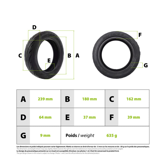 Pneu 60/70-6.5 tubeless Xiaomi Scooter 5