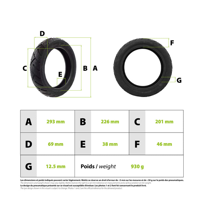 Pneu 12x2.50 tubeless route Xiaomi Scooter 6Max / 6Pro