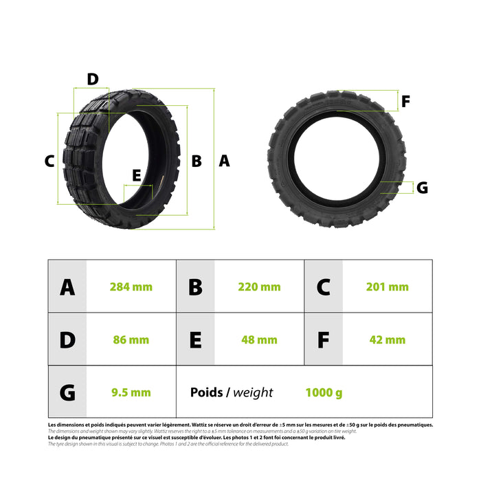 Pneu 12x3.0 tubeless semi offroad Xiaomi Scooter 6 Ultra