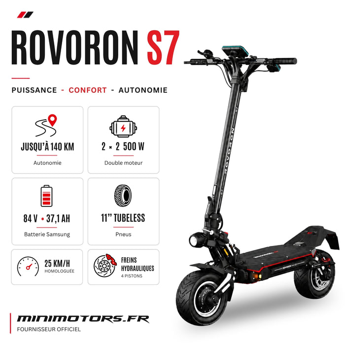 84V 37Ah | TROTTINETTE ELECTRIQUE ROVORON S7 - SteedyTrott.com