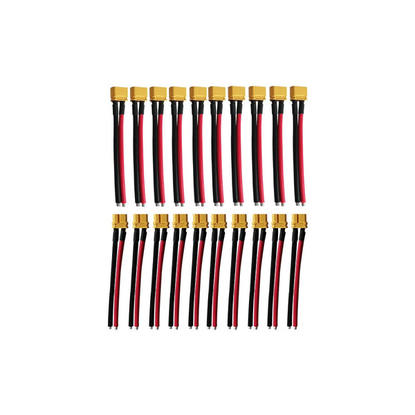 Pack Prises Xt60 Avec câbles 10Males+10Femelles