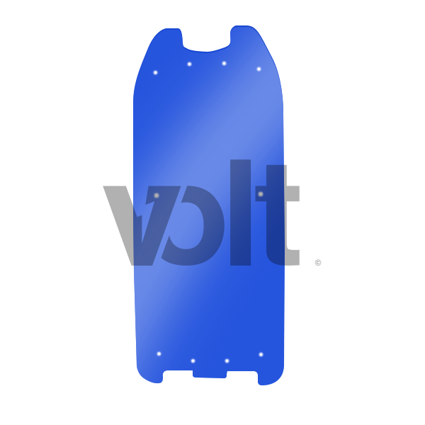 CARBON REVO DOUBLURE DE DECK 3MM BLEU TRANSLUCIDE - DUALTRON 2 - SteedyTrott.com
