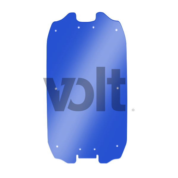 CARBON REVO DOUBLURE DE DECK 3MM BLEU TRANSLUCIDE - DUALTRON ULTRA - SteedyTrott.com