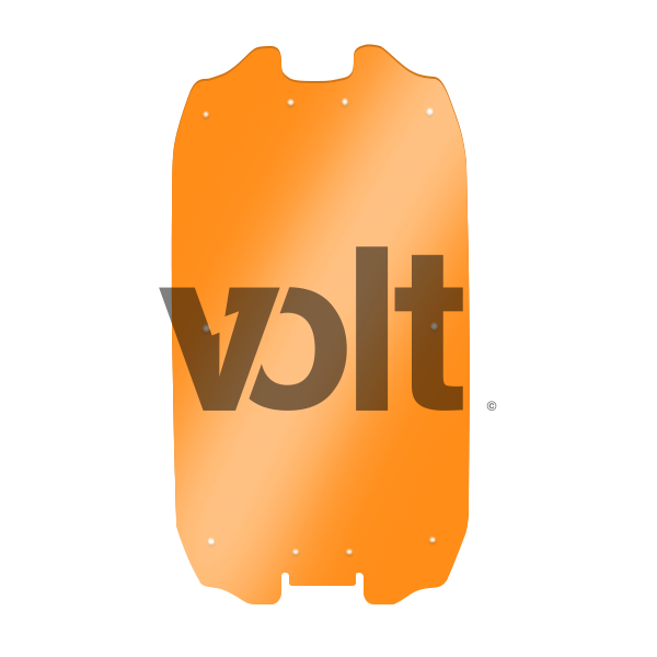 CARBON REVO DOUBLURE DE DECK 3MM ORANGE TRANSLUCIDE -  DUALTRON ULTRA - SteedyTrott.com