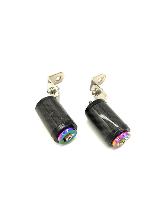 CARBON REVO SUPPORT DE FEUX ARRIÈRE GUN METAL- 1 PAIRE - UNIVERSEL - SteedyTrott.com