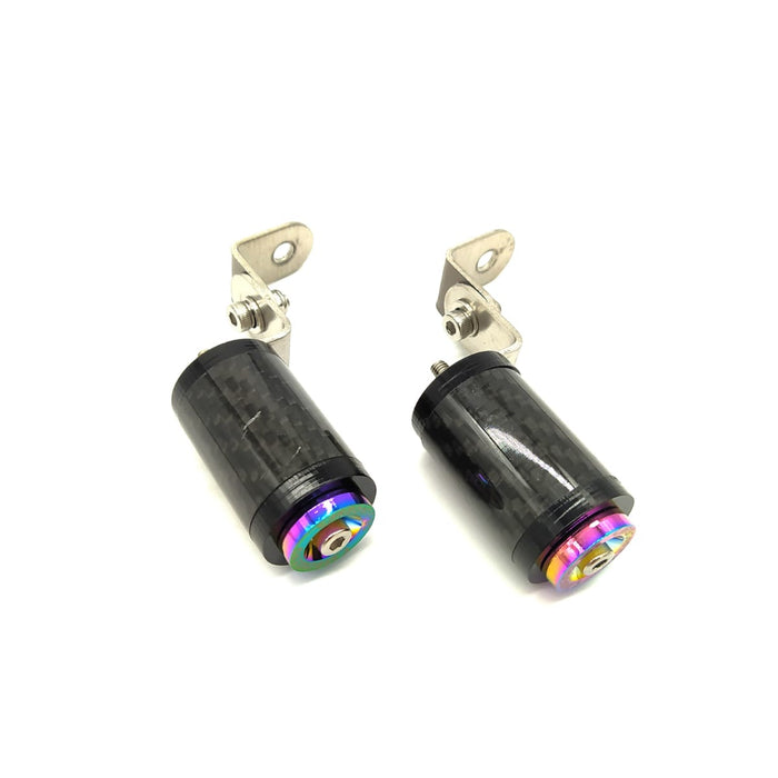 CARBON REVO SUPPORT DE FEUX ARRIÈRE GUN METAL- 1 PAIRE - UNIVERSEL - SteedyTrott.com